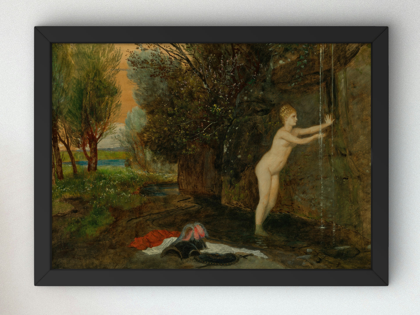 At the Source by Arnold Böcklin 1879, Wall Art Print, Fine Art Reproduction, Museum Quality Decor, Poster