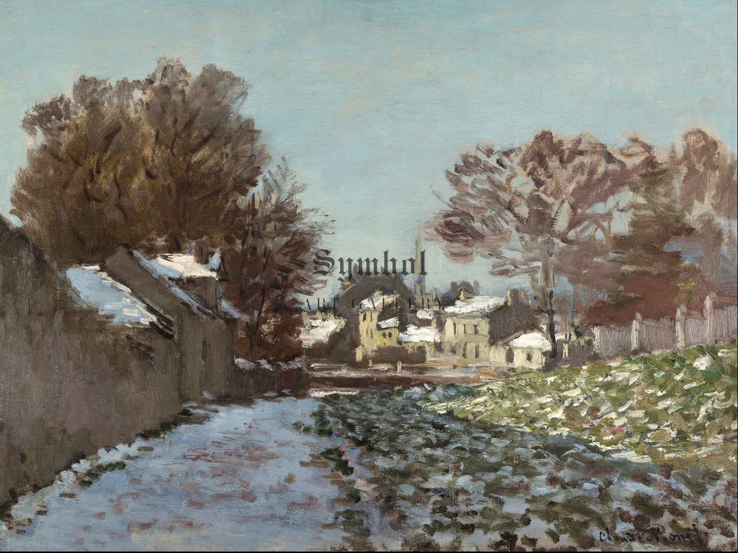 Snow at Argenteuil by Claude Monet 1874, Wall Art Print, Fine Art Reproduction, Museum Quality Decor, Poster