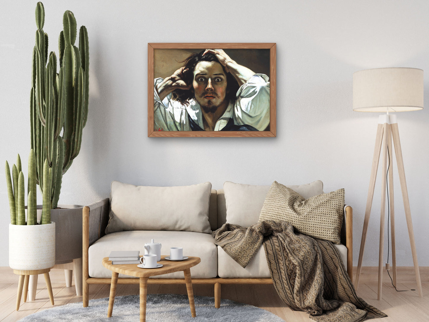 Desperate Man by Gustave Courbet 1843, Wall Art Print, Fine Art Reproduction, Museum Quality Decor, Poster