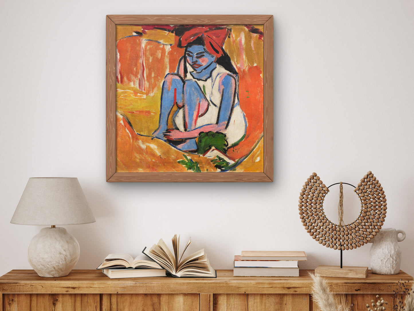 The Blue Girl in the Sun by Ernst Ludwig Kirchner 1910, Wall Art Print, Fine Art Reproduction, Museum Quality Decor, Poster