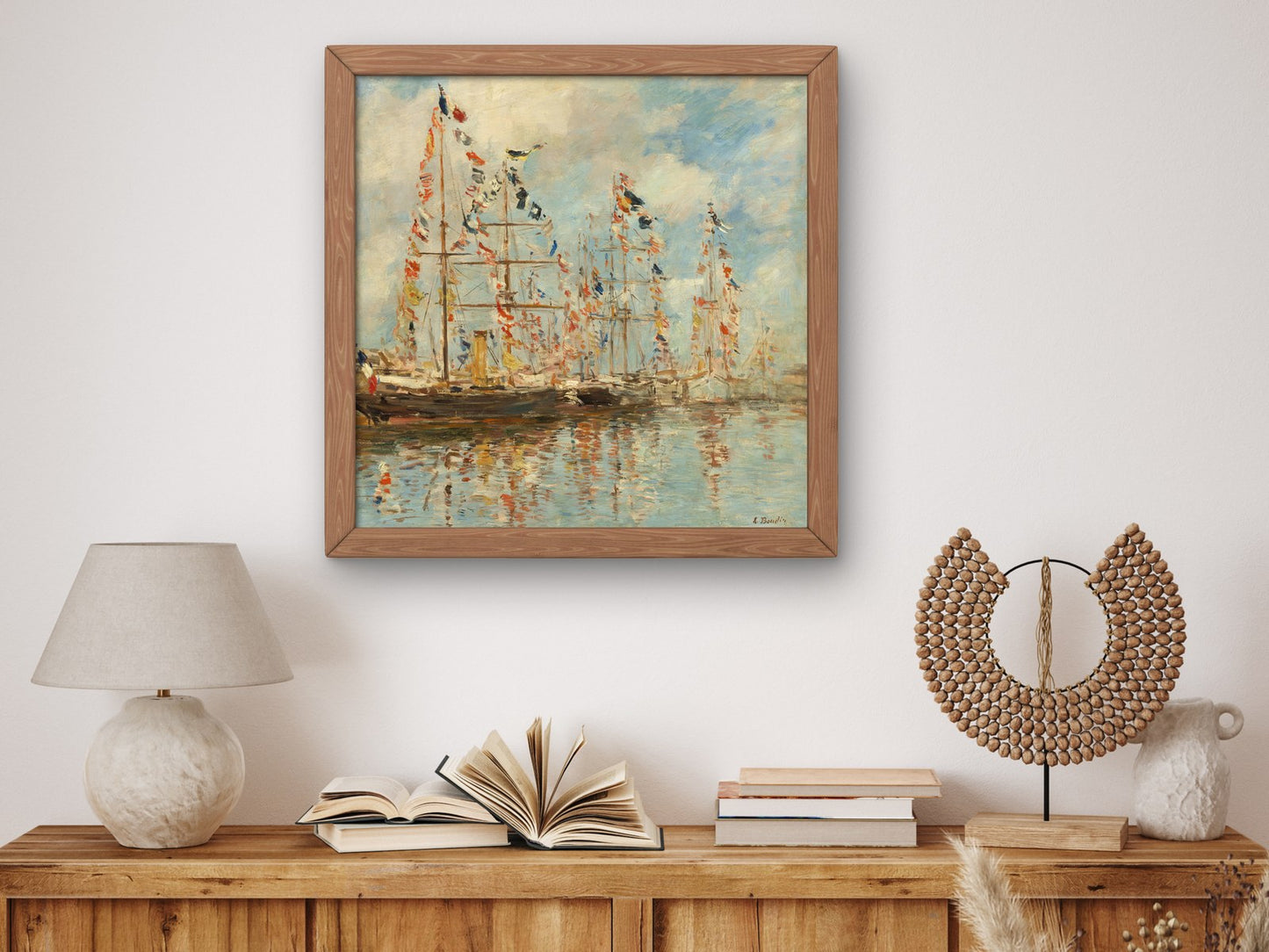 Yacht Basin at Trouville Deauville by Eugène Boudin 1895, Wall Art Print, Fine Art Reproduction, Museum Quality Decor, Poster