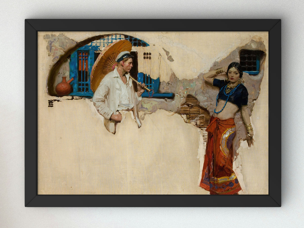 The Man at the Crossroads by Dean Cornwell 1924, Wall Art Print, Fine Art Reproduction, Museum Quality Decor, Poster