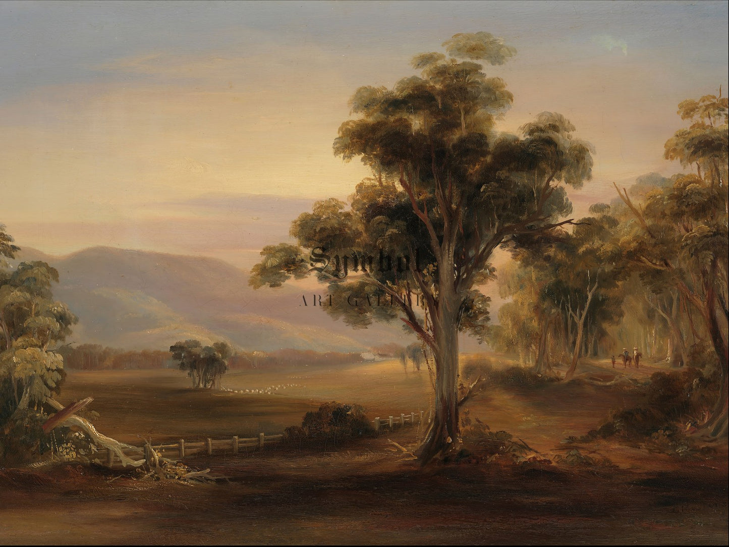 Coxs Place Mudgee by Conrad Martens 1841, Wall Art Print, Fine Art Reproduction, Museum Quality Decor, Poster