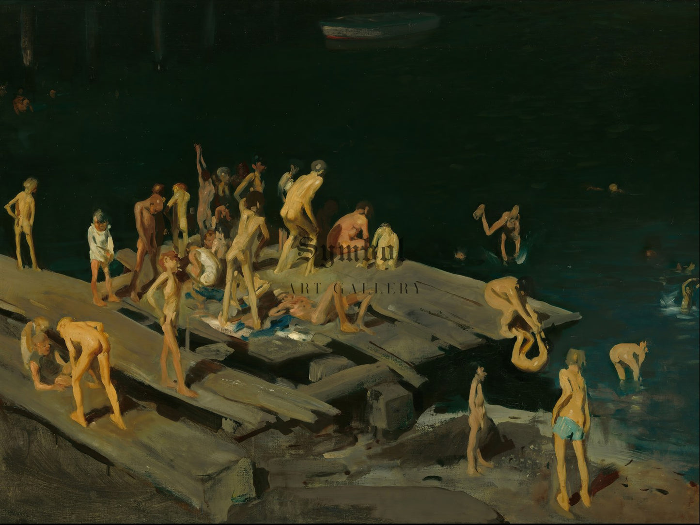 Forty two Kids by George Bellows 1907, Wall Art Print, Fine Art Reproduction, Museum Quality Decor, Poster
