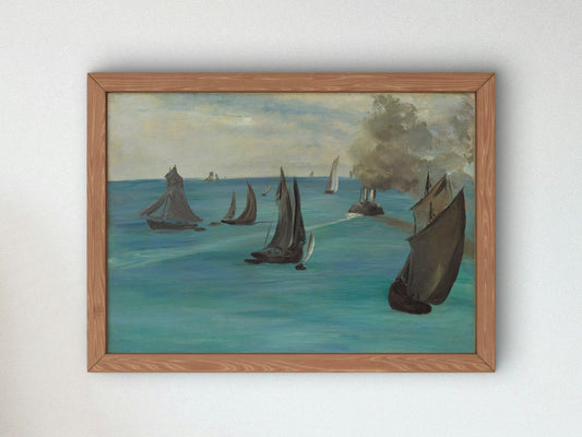 Sea View Calm Weather by Édouard Manet 1864, Wall Art Print, Fine Art Reproduction, Museum Quality Decor, Poster