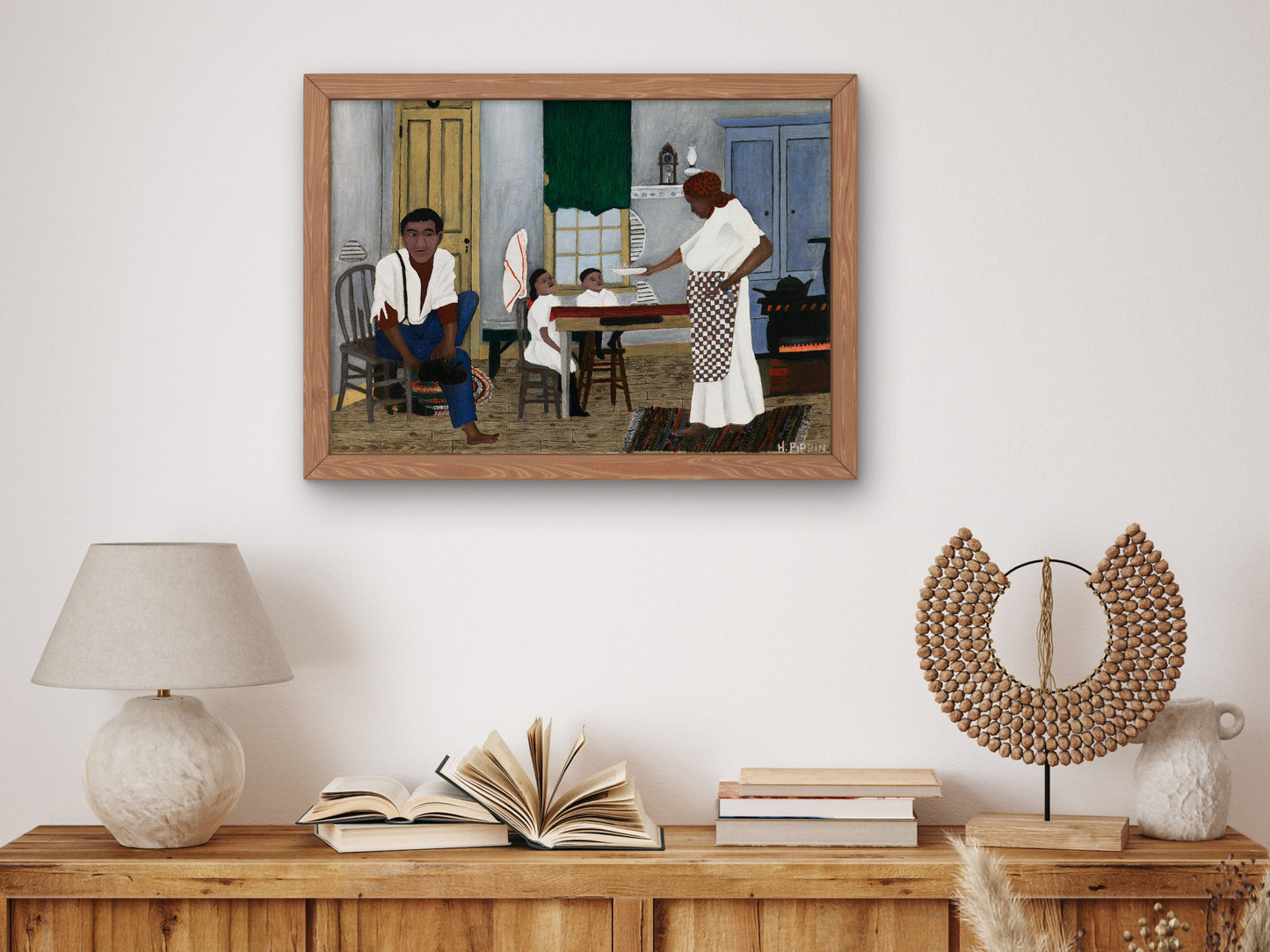 Sunday Morning Breakfast by Horace Pippin 1943, Wall Art Print, Fine Art Reproduction, Museum Quality Decor, Poster