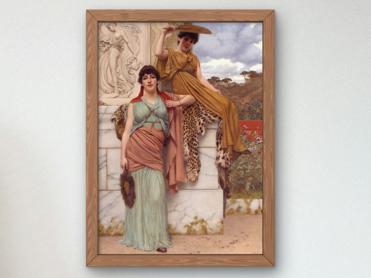 Waiting for the Procession by John William Godward, Wall Art Print, Fine Art Reproduction, Museum Quality Decor, Poster