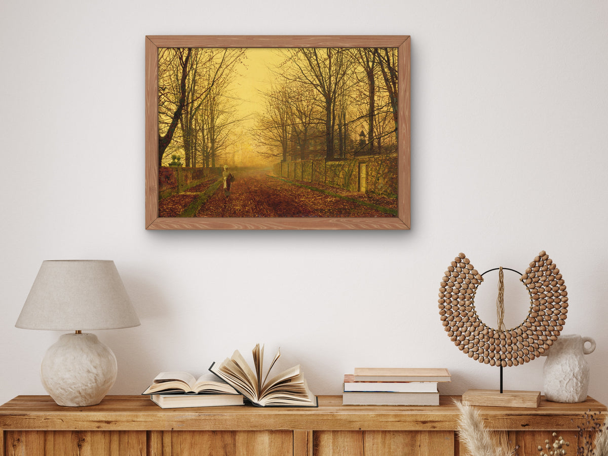 A Golden Idyll by John Atkinson Grimshaw, Wall Art Print, Fine Art Reproduction, Museum Quality Decor, Poster