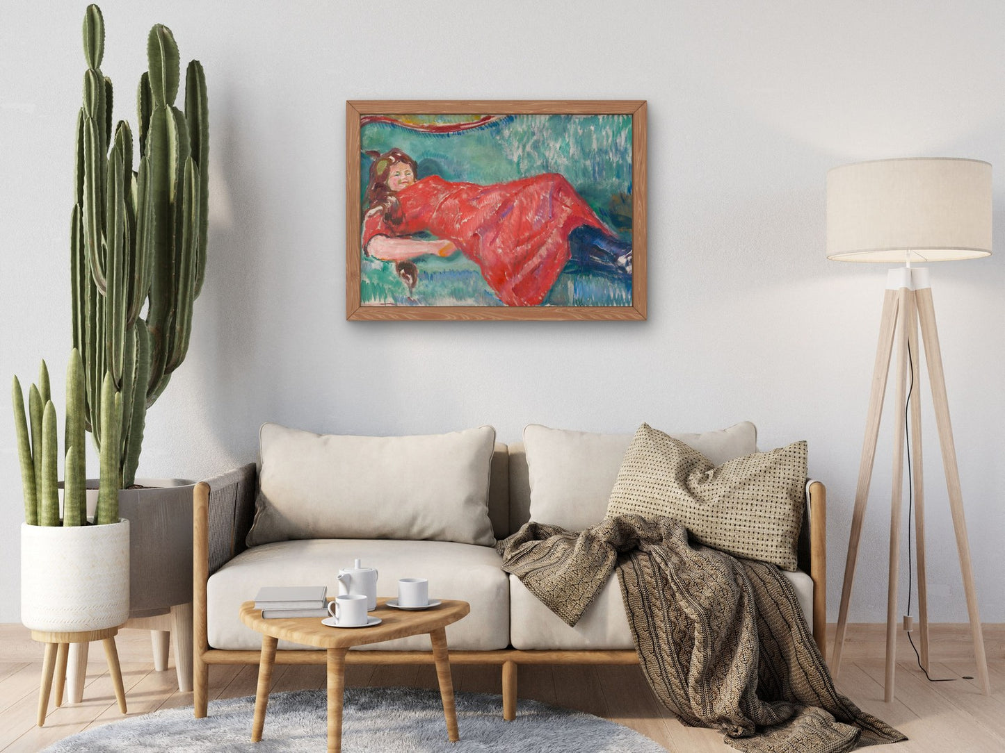 On the Sofa by Edvard Munch 1913, Wall Art Print, Fine Art Reproduction, Museum Quality Decor, Poster