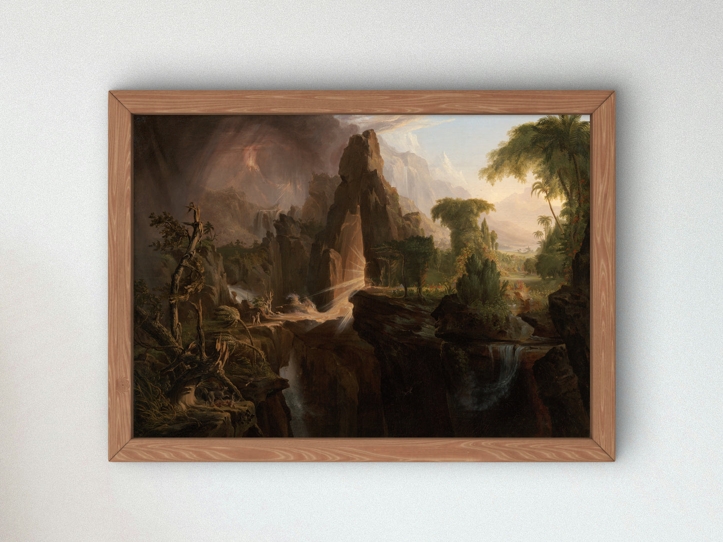 Expulsion from the Garden of Eden by Thomas Cole 1828, Wall Art Print, Fine Art Reproduction, Museum Quality Decor, Poster