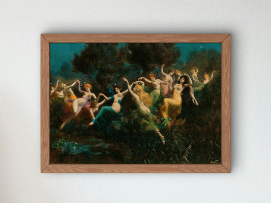 Nymphs by Moritz Stifter, Wall Art Print, Fine Art Reproduction, Museum Quality Decor, Poster