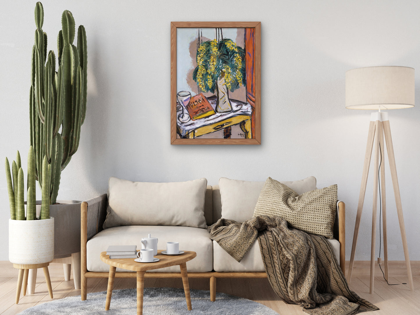 Still Life with Mimosas by Max Beckmann 1939, Wall Art Print, Fine Art Reproduction, Museum Quality Decor, Poster