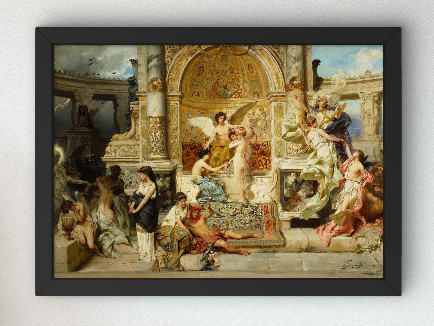 Curtain for the City Theatre in Kraków by Henryk Siemiradzki 1893, Wall Art Print, Fine Art Reproduction, Museum Quality Decor, Poster