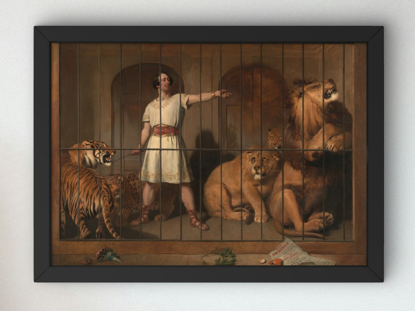 Portrait of Mr Van Amburgh As He Appeared with His Animals at the London Theatres by Edwin Landseer 1846, Wall Art Print