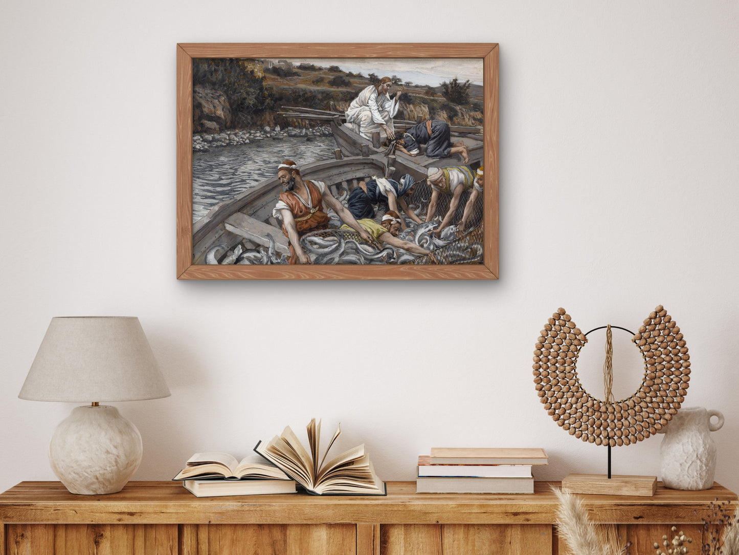 The Miraculous Draught of Fishes by James Tissot 1886, Wall Art Print, Fine Art Reproduction, Museum Quality Decor, Poster