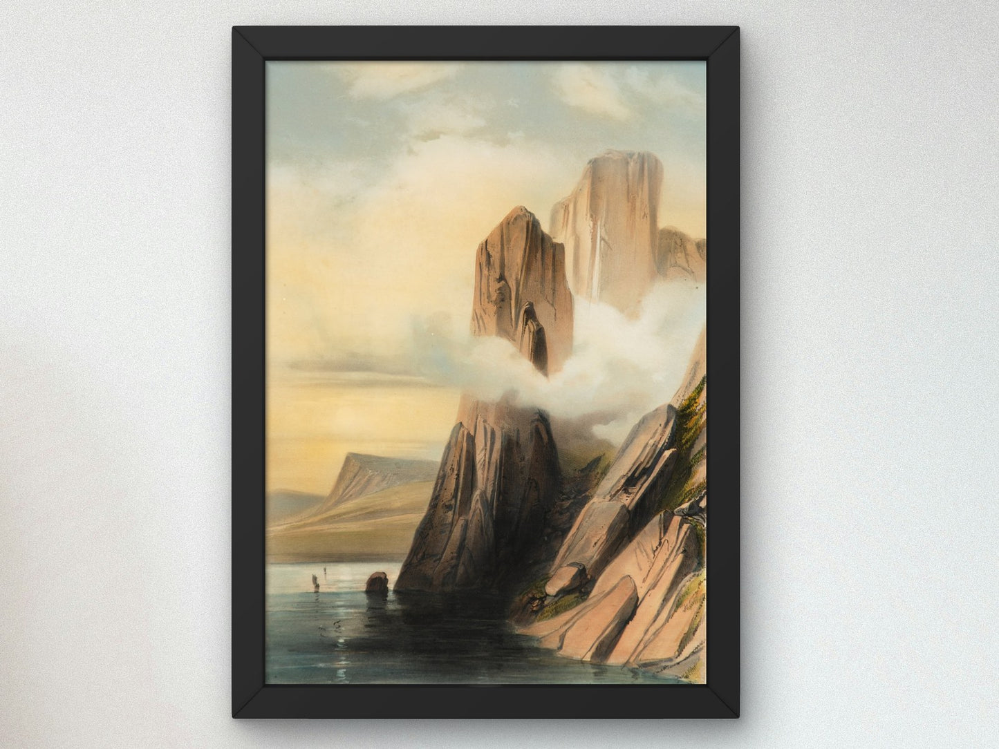 Rocher au sud de la baie de la corne au cap nord by Émile Lassalle, Wall Art Print, Fine Art Reproduction, Museum Quality Decor, Poster