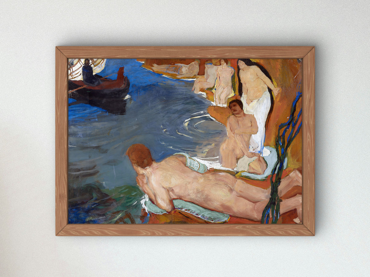 Ulysses and the Sirens by Carl Burckhardt 1904, Wall Art Print, Fine Art Reproduction, Museum Quality Decor, Poster
