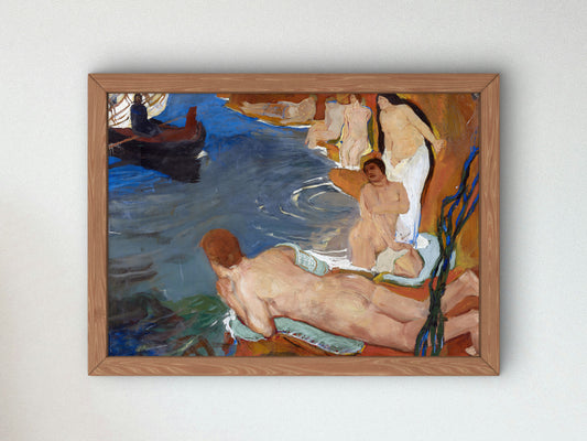 Ulysses and the Sirens by Carl Burckhardt 1904, Wall Art Print, Fine Art Reproduction, Museum Quality Decor, Poster