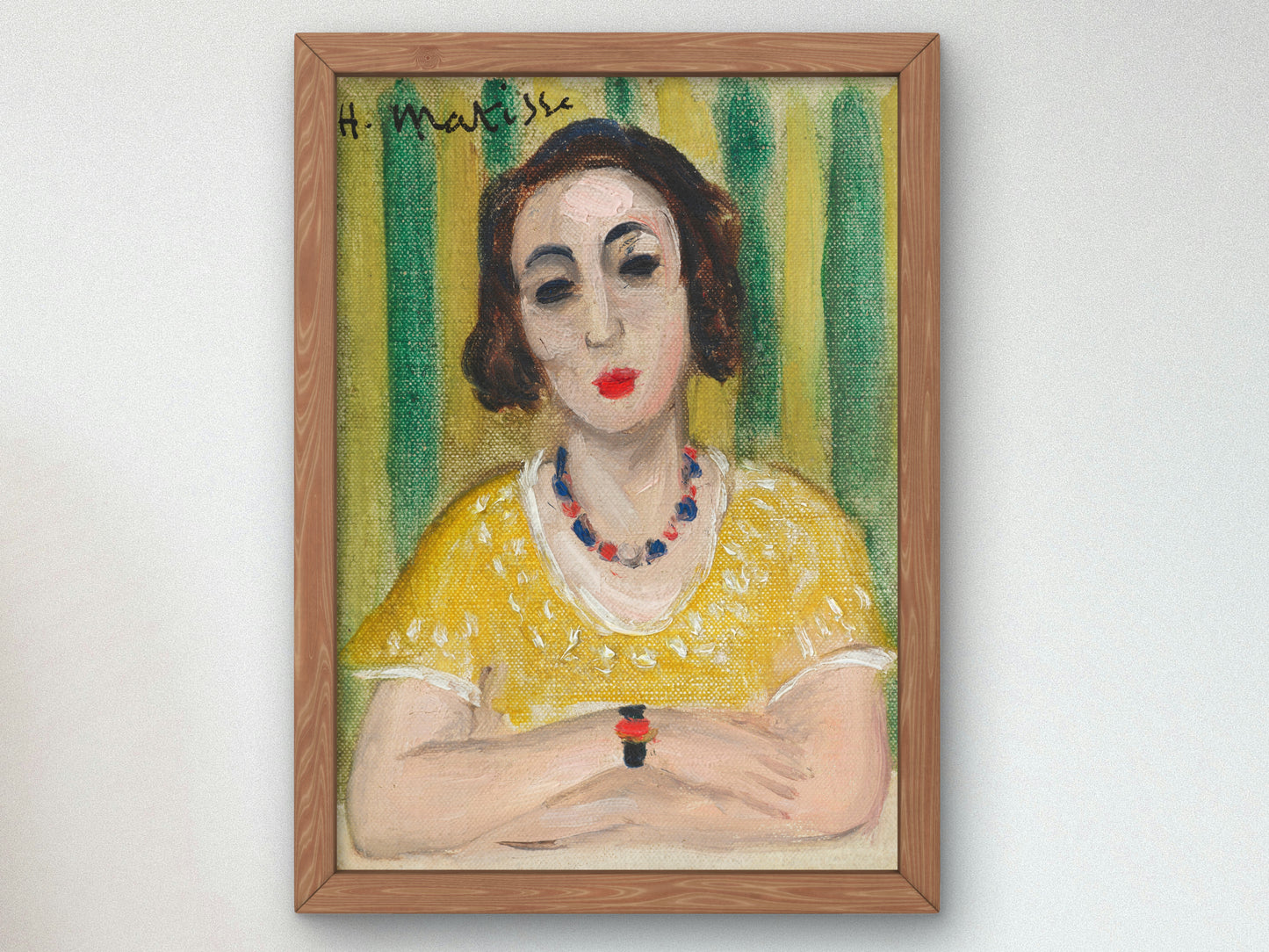 Henriette, Robe Jaune by Henri Matisse 1923, Wall Art Print, Fine Art Reproduction, Museum Quality Decor, Poster