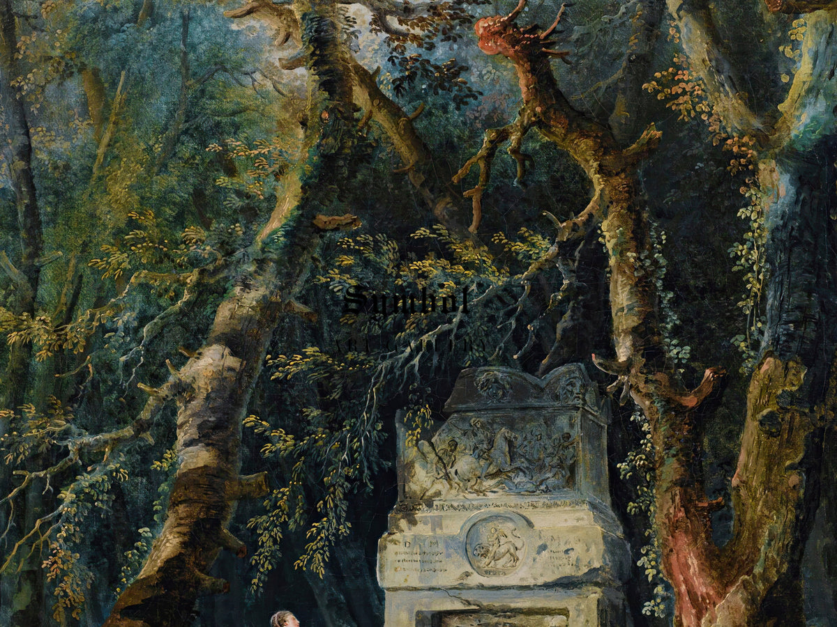 The Solitary Walk by Hubert Robert 1777, Wall Art Print, Fine Art Reproduction, Museum Quality Decor, Poster