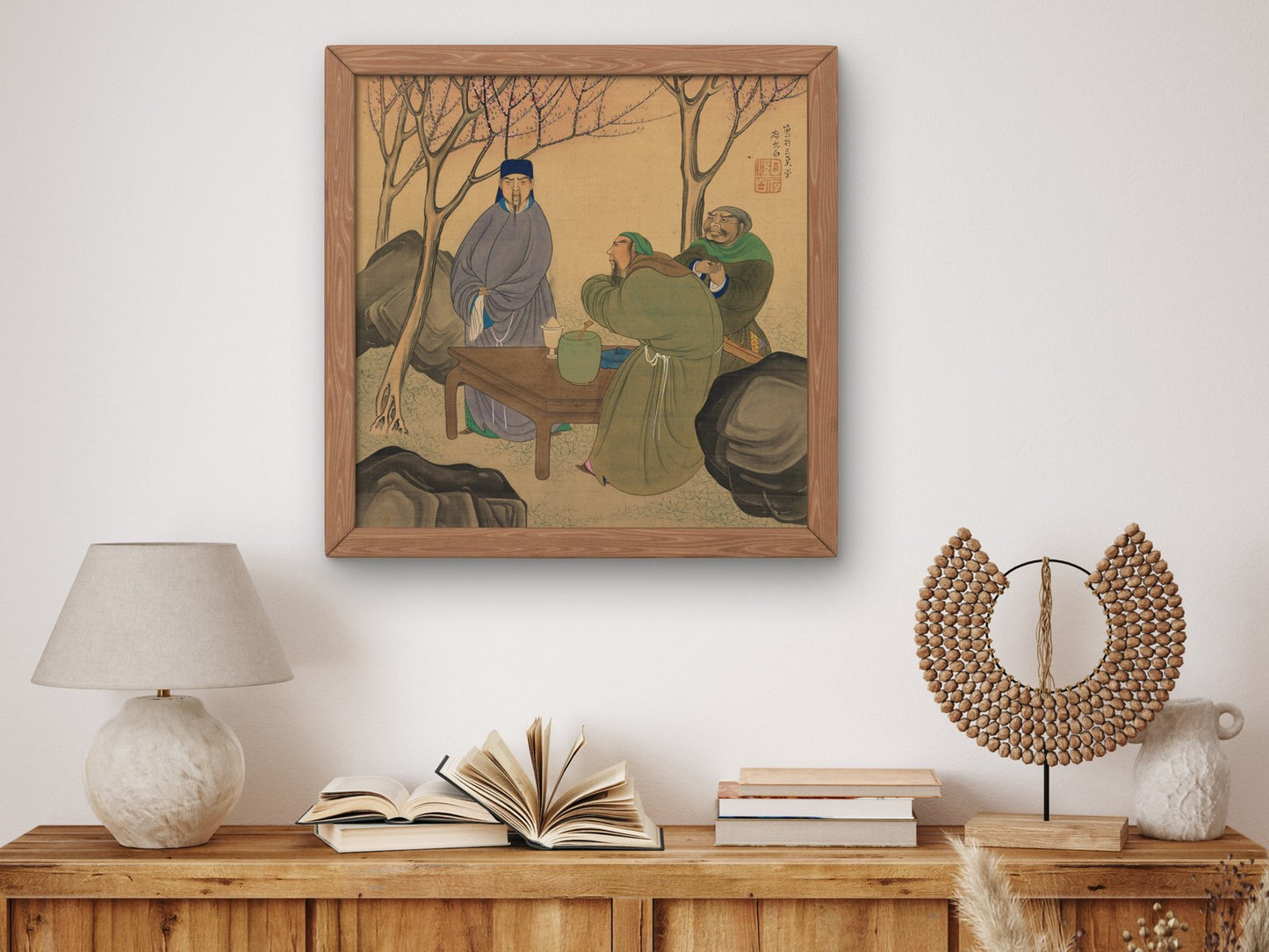Romance of the Three Kingdoms by Matsumura Goshun 1800, Wall Art Print, Fine Art Reproduction, Museum Quality Decor, Poster
