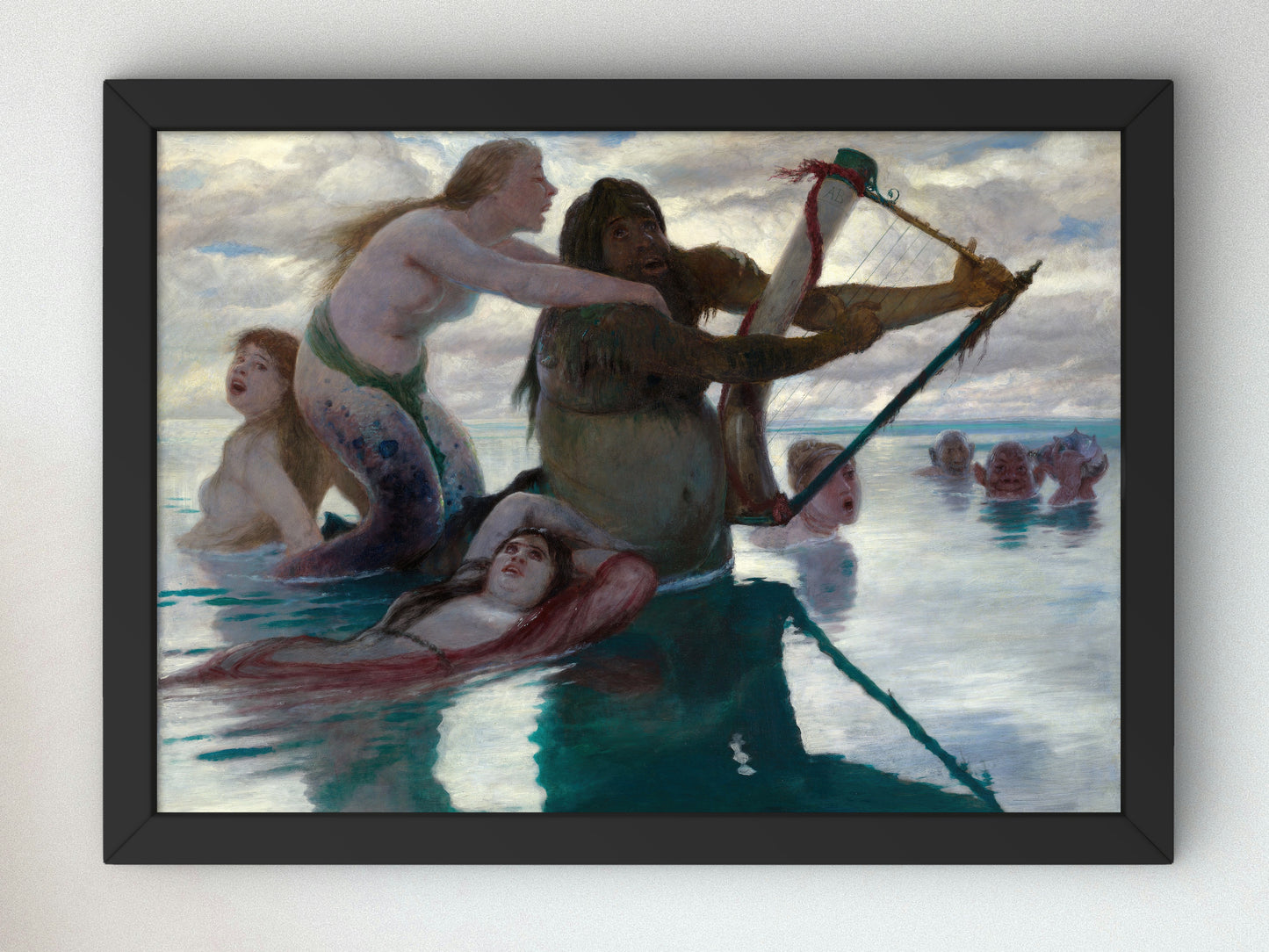 In The Sea by Arnold Böcklin 1883, Wall Art Print, Fine Art Reproduction, Museum Quality Decor, Poster