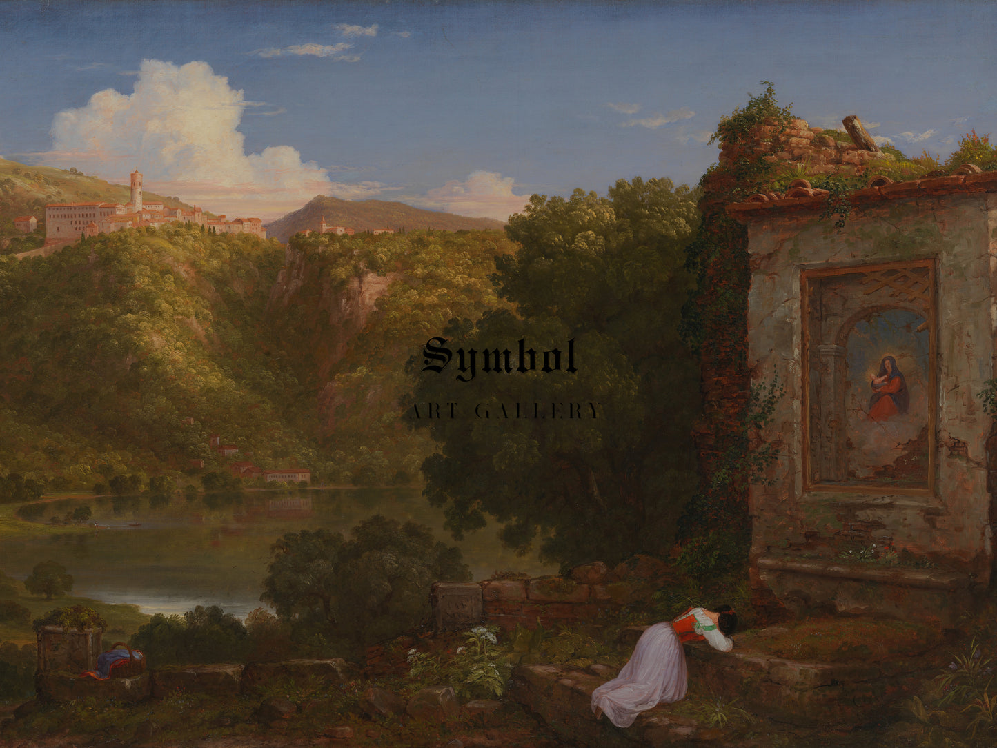 Il Penseroso by Thomas Cole 1845, Wall Art Print, Fine Art Reproduction, Museum Quality Decor, Poster
