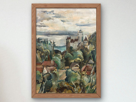 Bran Castle by Elena Popea, Wall Art Print, Fine Art Reproduction, Museum Quality Decor, Poster