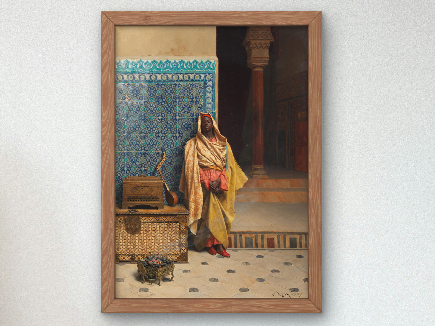 At the Mosque by Ludwig Deutsch 1895, Wall Art Print, Fine Art Reproduction, Museum Quality Decor, Poster