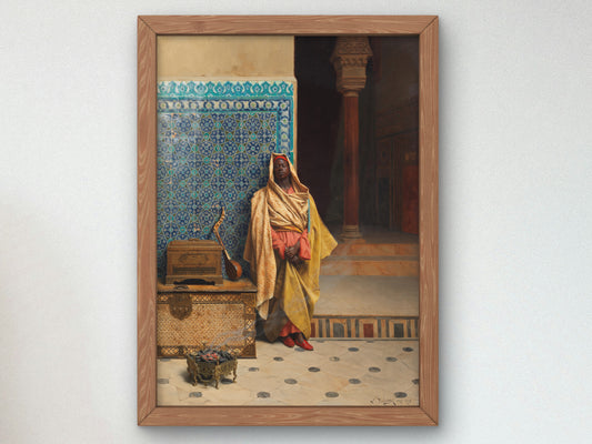 At the Mosque by Ludwig Deutsch 1895, Wall Art Print, Fine Art Reproduction, Museum Quality Decor, Poster