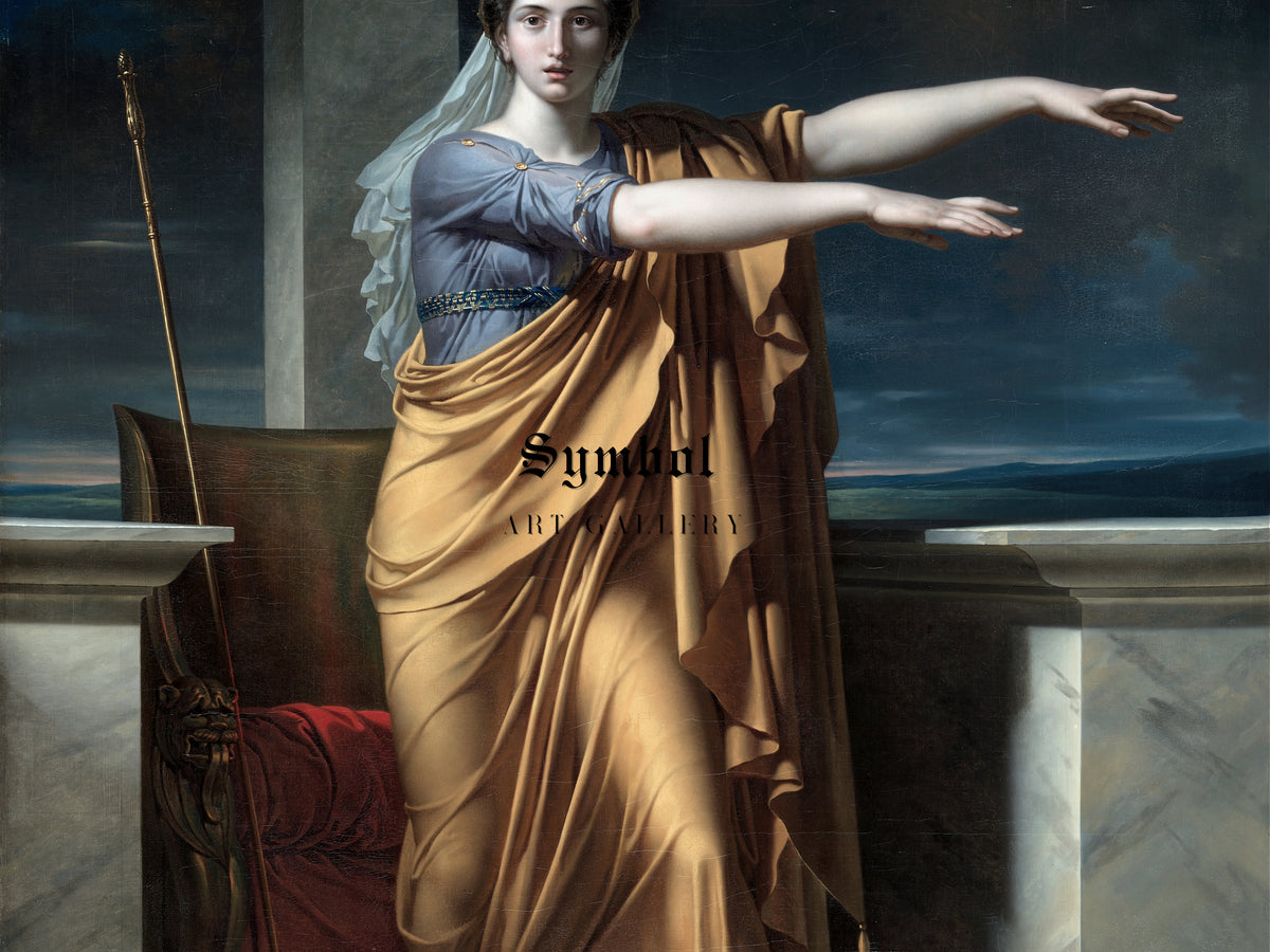 Polyhymnia, Muse of Eloquence by Charles Meynier 1800, Wall Art Print, Fine Art Reproduction, Museum Quality Decor, Poster