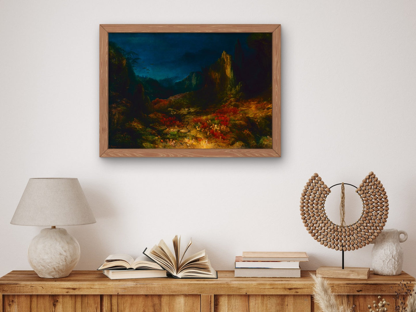 The Valley in the Sea by Edward Moran 1862, Wall Art Print, Fine Art Reproduction, Museum Quality Decor, Poster