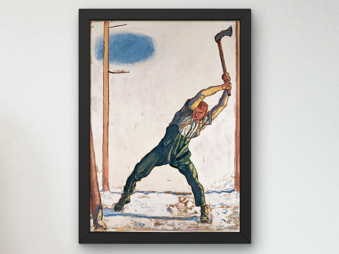 Woodcutter by Ferdinand Hodler 1910, Wall Art Print, Fine Art Reproduction, Museum Quality Decor, Poster