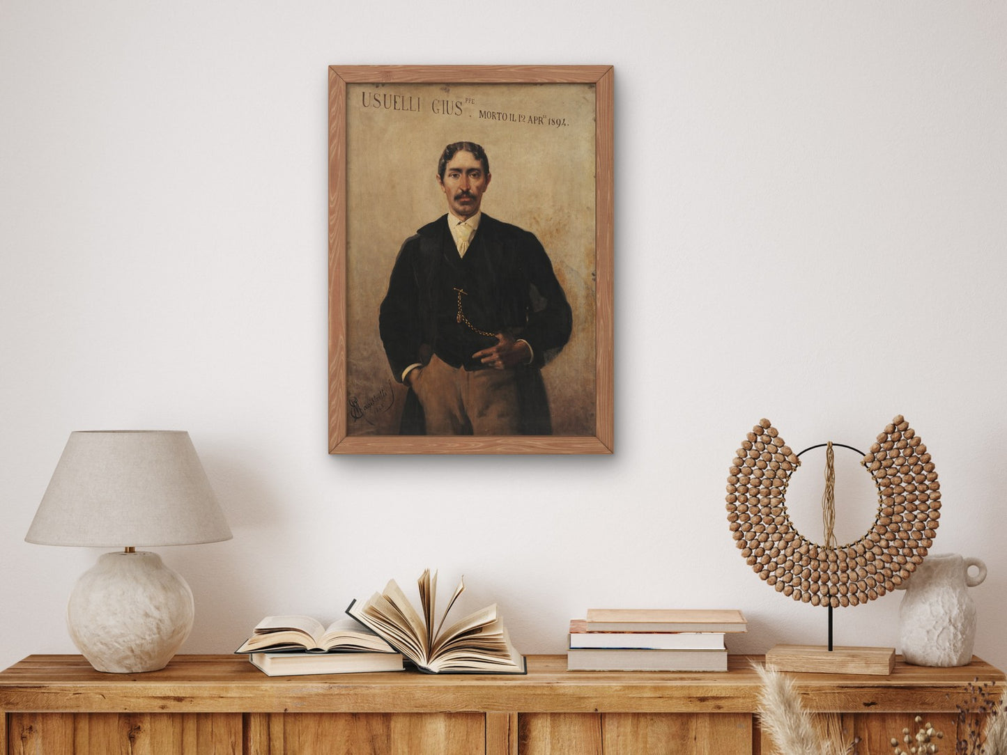 Portrait of Giuseppe Usuelli by Emilio Magistretti 1895, Wall Art Print, Fine Art Reproduction, Museum Quality Decor, Poster