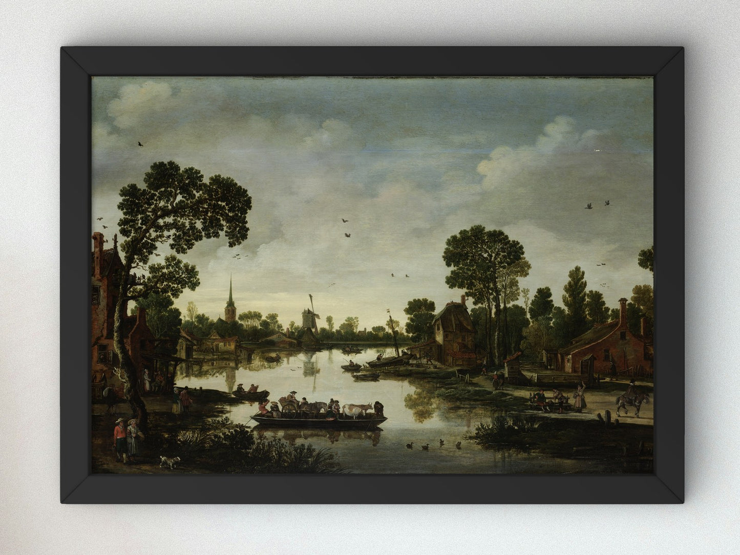 The Cattle Ferry by Esaias van de Velde 1622, Wall Art Print, Fine Art Reproduction, Museum Quality Decor, Poster