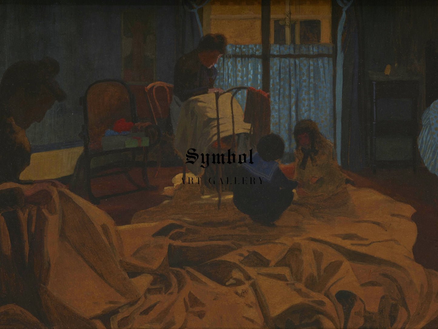 The Laundress, Blue Room by Félix Vallotton 1900, Wall Art Print, Fine Art Reproduction, Museum Quality Decor, Poster