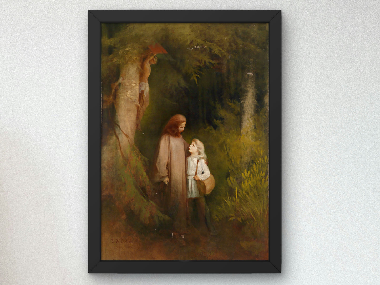 Farewell by Karl Wilhelm Diefenbach 1892, Wall Art Print, Fine Art Reproduction, Museum Quality Decor, Poster