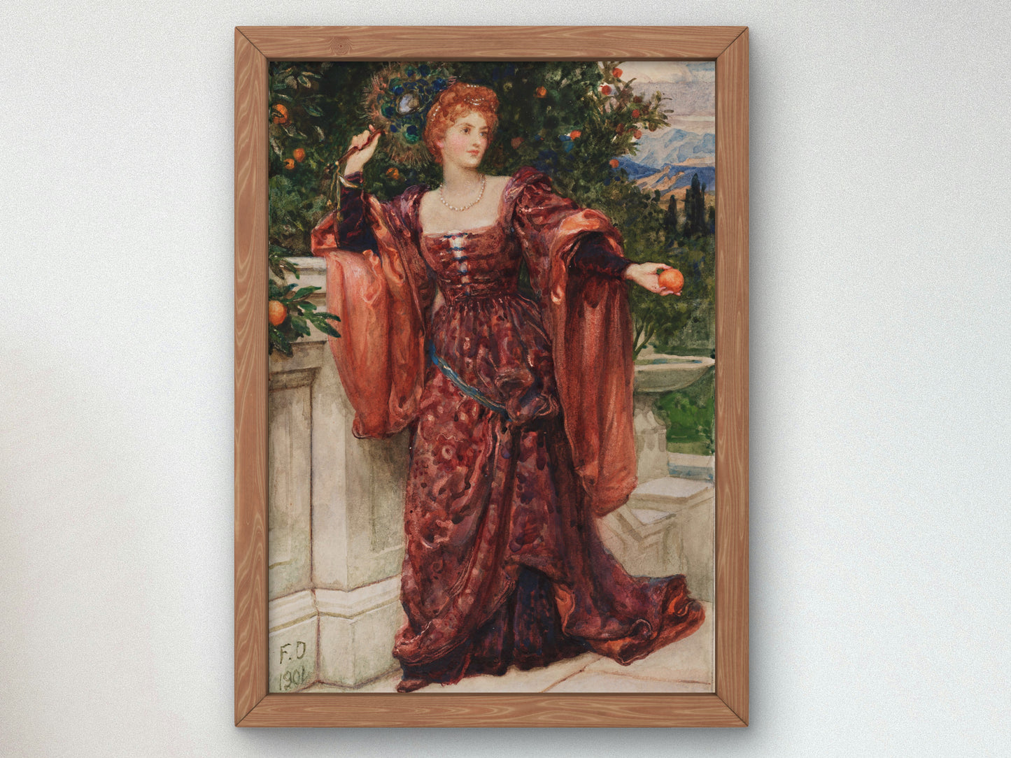 Hesperia by Frank Bernard Dicksee 1901, Wall Art Print, Fine Art Reproduction, Museum Quality Decor, Poster