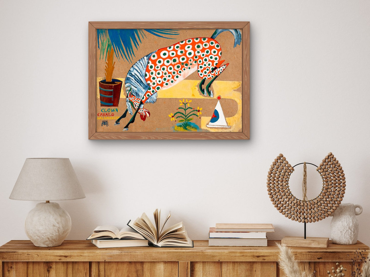 Clown Horse Salamander by Amadeo de Souza Cardoso 1910, Wall Art Print, Fine Art Reproduction, Museum Quality Decor, Poster