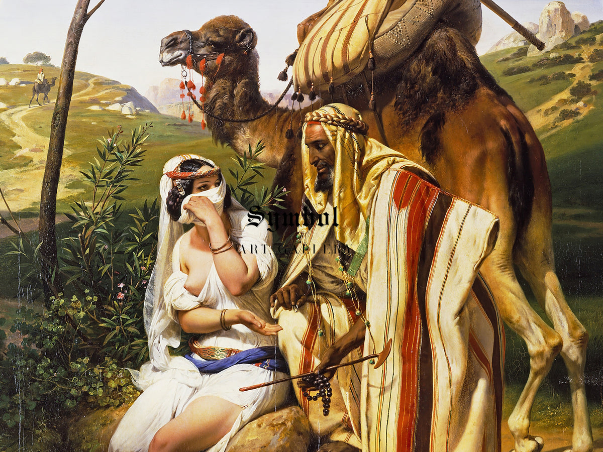 Judah and Tamar by Horace Vernet 1840, Wall Art Print, Fine Art Reproduction, Museum Quality Decor, Poster