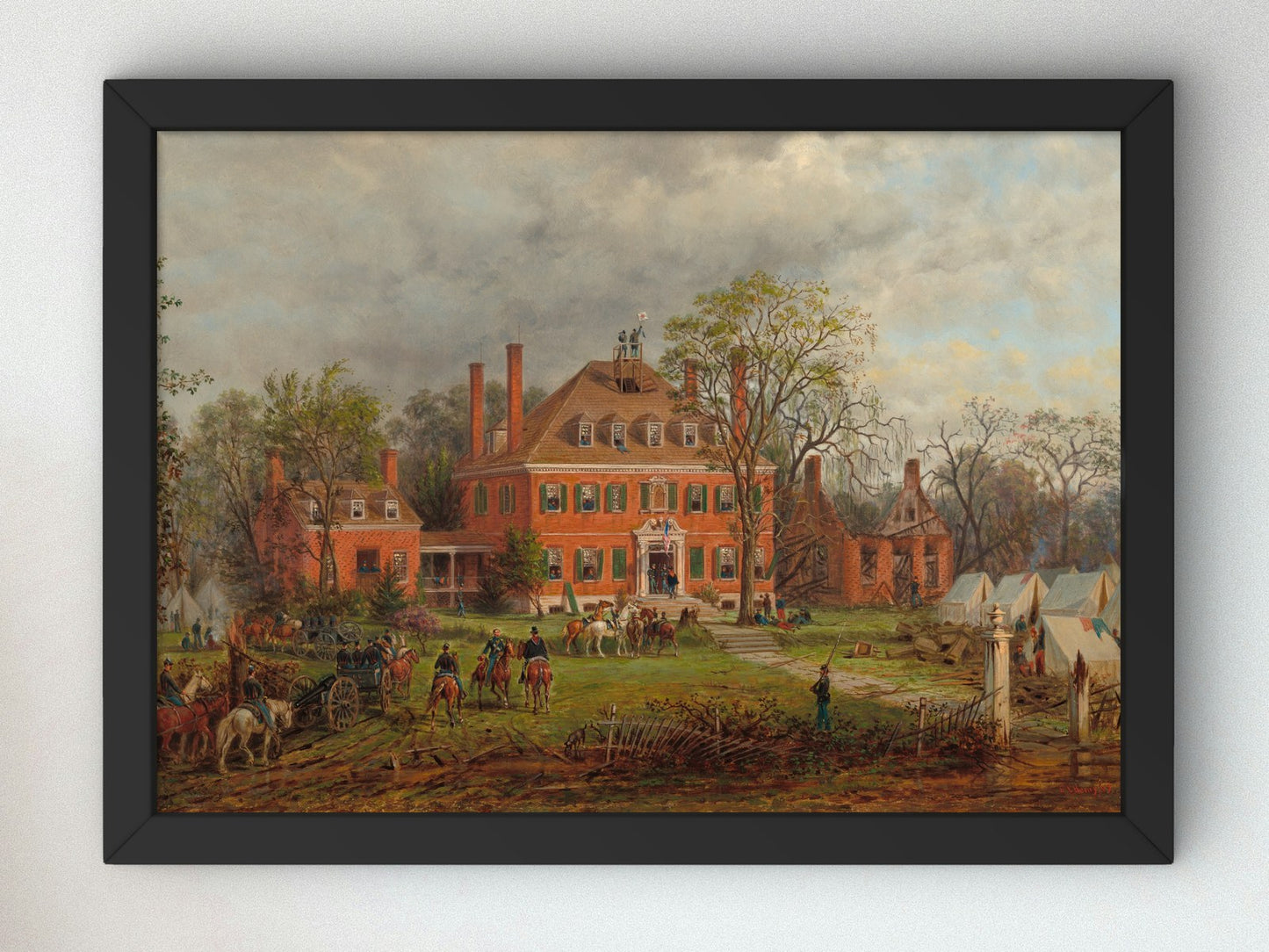 The Old Westover House by Edward Lamson Henry 1869, Wall Art Print, Fine Art Reproduction, Museum Quality Decor, Poster