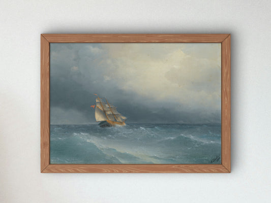 The Lifting Storm by Ivan Konstantinovich Aivazovsky 1880, Wall Art Print, Fine Art Reproduction, Museum Quality Decor, Poster