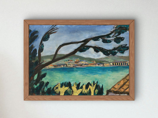 Small Landscape from Bandol by Max Beckmann 1938, Wall Art Print, Fine Art Reproduction, Museum Quality Decor, Poster