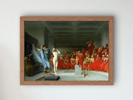 Phryne Revealed before the Areopagus by Jean Léon Gérôme 1861, Wall Art Print, Fine Art Reproduction, Museum Quality Decor, Poster