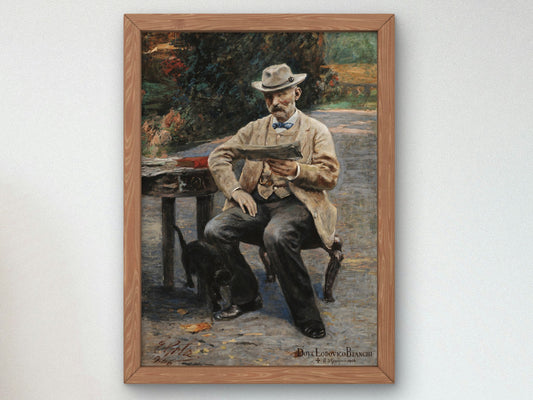 Portrait of Lodovico Bianchi by Emilio Gola 1906, Wall Art Print, Fine Art Reproduction, Museum Quality Decor, Poster