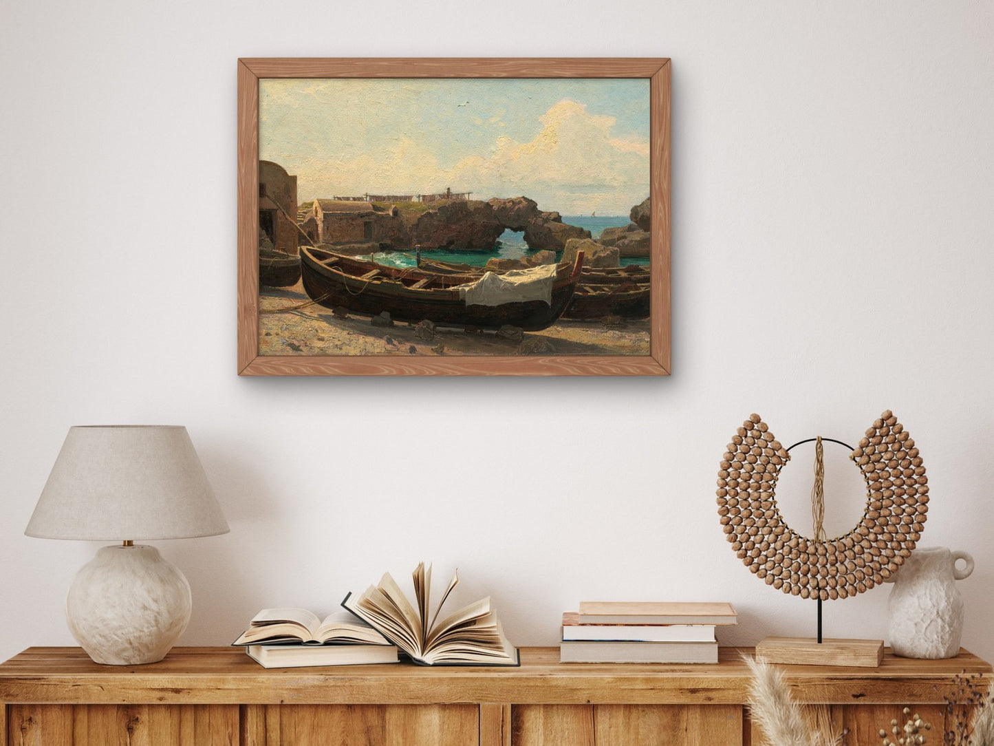 Marina Piccola Capri by William Stanley Haseltine 1858, Wall Art Print, Fine Art Reproduction, Museum Quality Decor, Poster