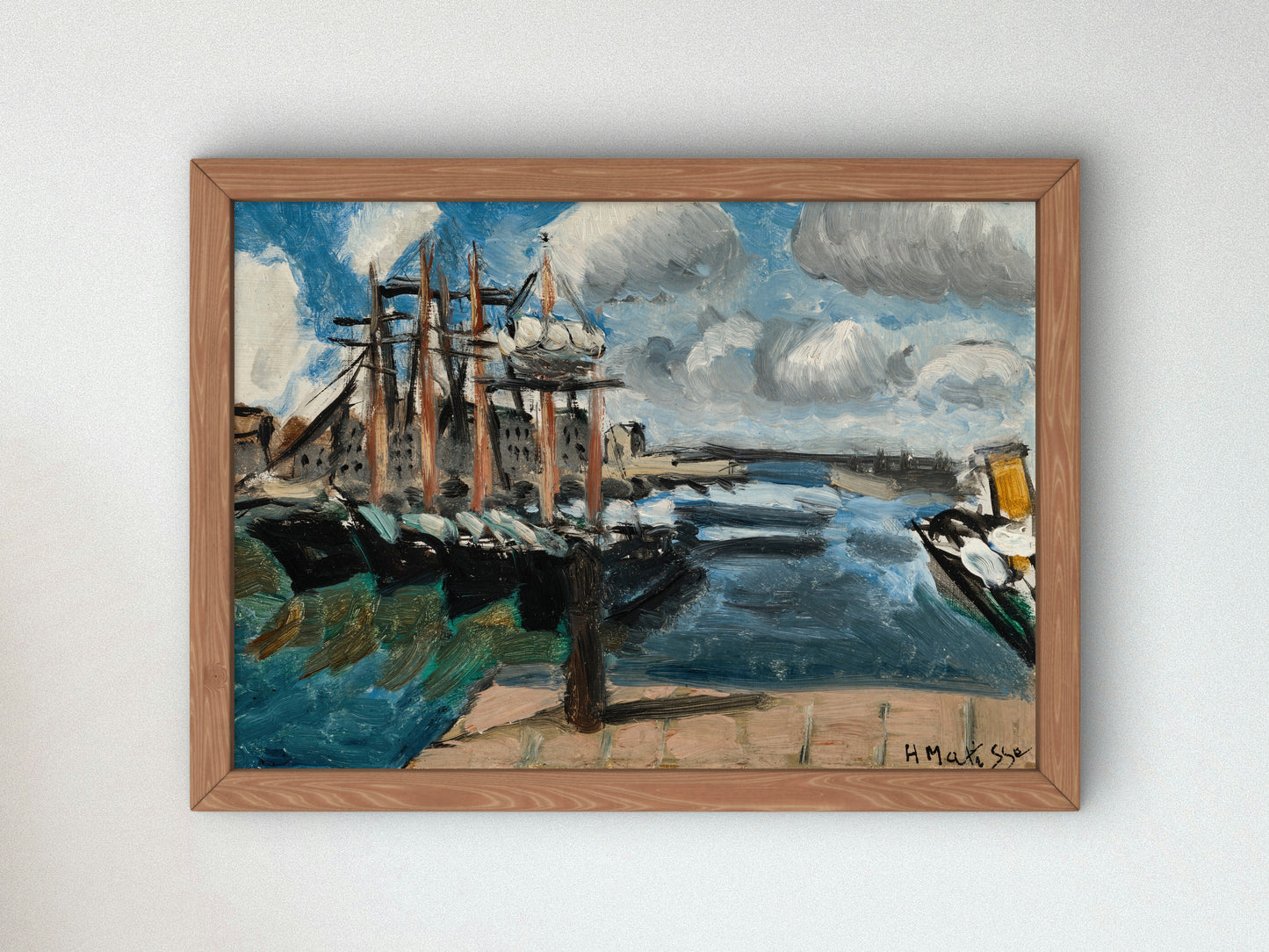 Port of Cherbourg by Henri Matisse 1918, Wall Art Print, Fine Art Reproduction, Museum Quality Decor, Poster