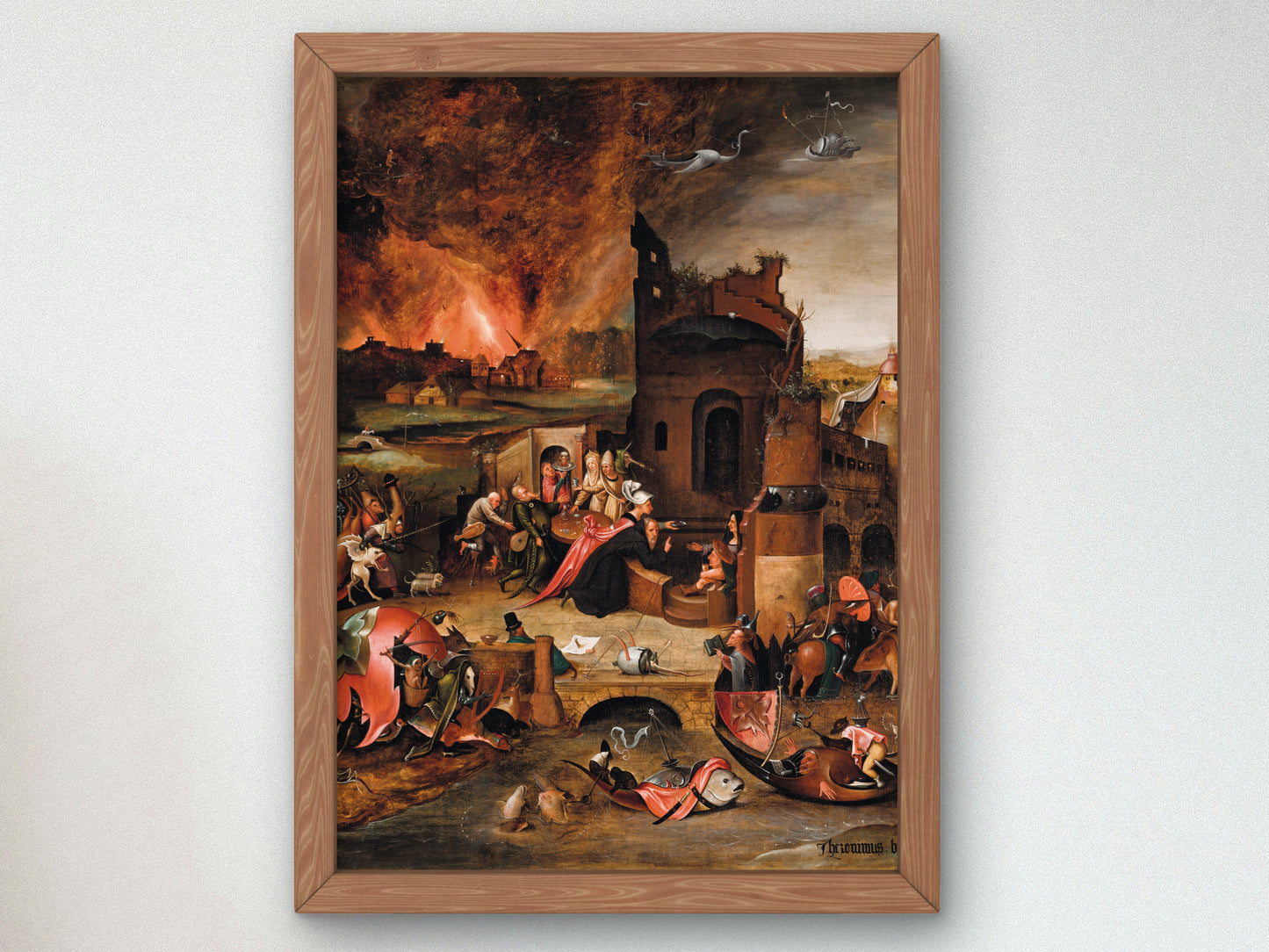 The Temptation of Saint Anthony the Great by Hieronymus Bosch 1505, Wall Art Print, Fine Art Reproduction, Museum Quality Decor, Poster