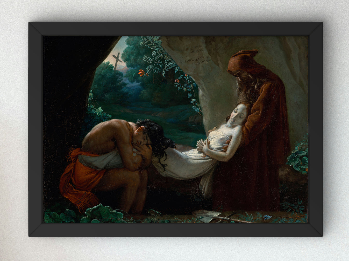 Burial of Atala by Anne Louis Girodet Trioson 1808, Wall Art Print, Fine Art Reproduction, Museum Quality Decor, Poster