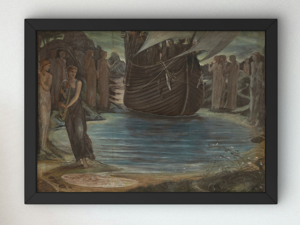 The Sirens Composition Study by Edward Burne Jones, Wall Art Print, Fine Art Reproduction, Museum Quality Decor, Poster
